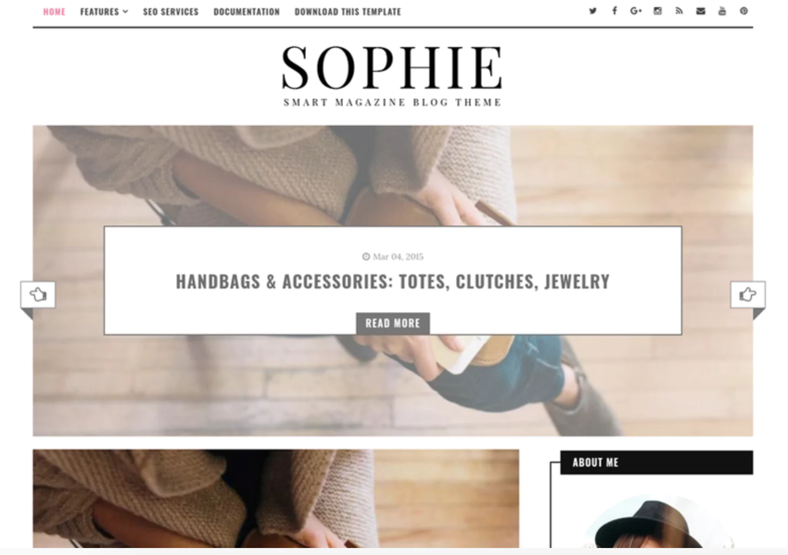 💅 Sophie Minimal Blogger Template Premium Version - Free Download