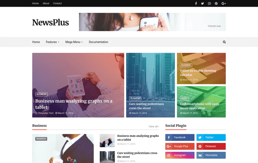 NewsPlus Blogger Template - Premium