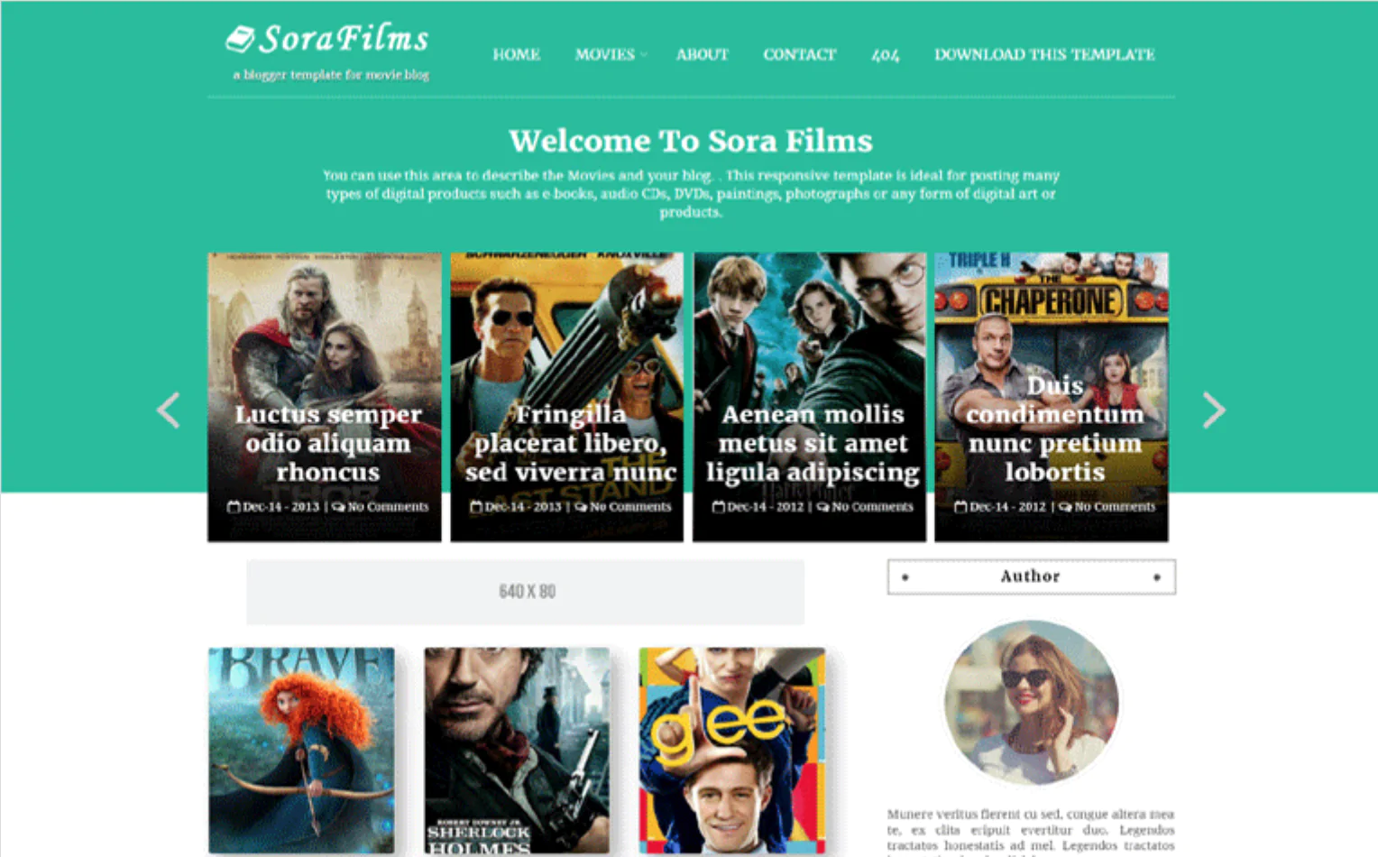 🎬  Sora Films Blogger Template Free Download