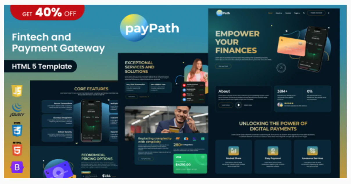 PayPath - Fintech & Online Payment Gateway HTML5 Template