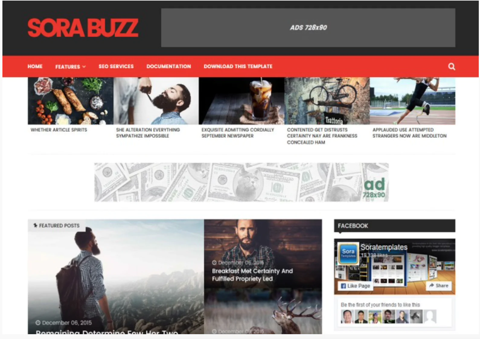 Sora Buzz Magazine Blogger Template Premium - Free Download