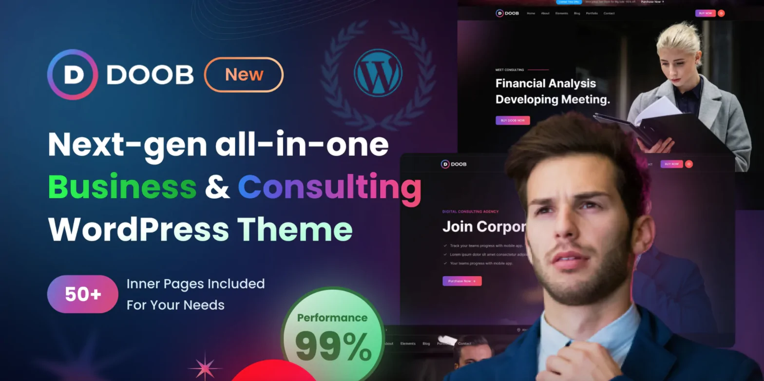 💻 Doob: WordPress Theme for Business & Consulting Premium Free Download