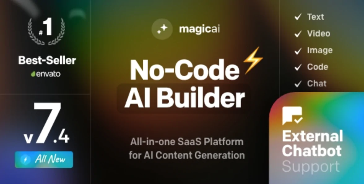 🤖 MagicAI  - OpenAI Content, Text, Image, Video, Chat, Voice, and Code Generator as SaaS