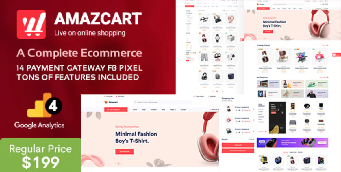 🛒 AmazCart - Laravel Ecommerce System CMS Multi-Vendor