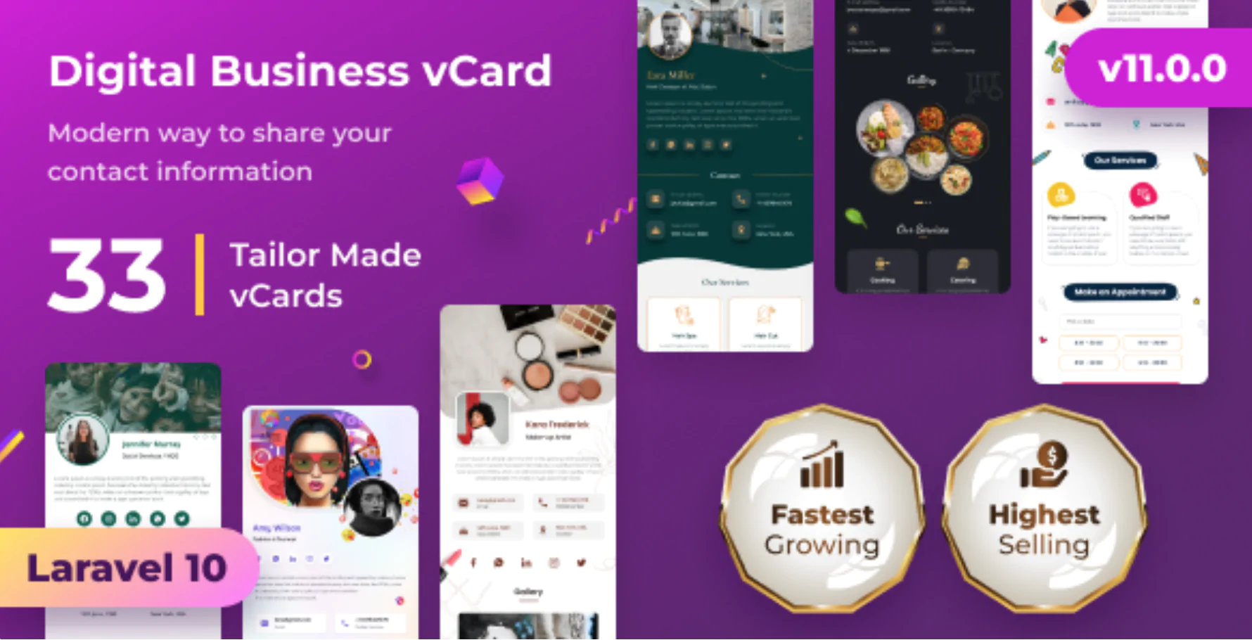 vCard SaaS  - Business Card Builder SaaS - Laravel VCard Saas - NFC Card