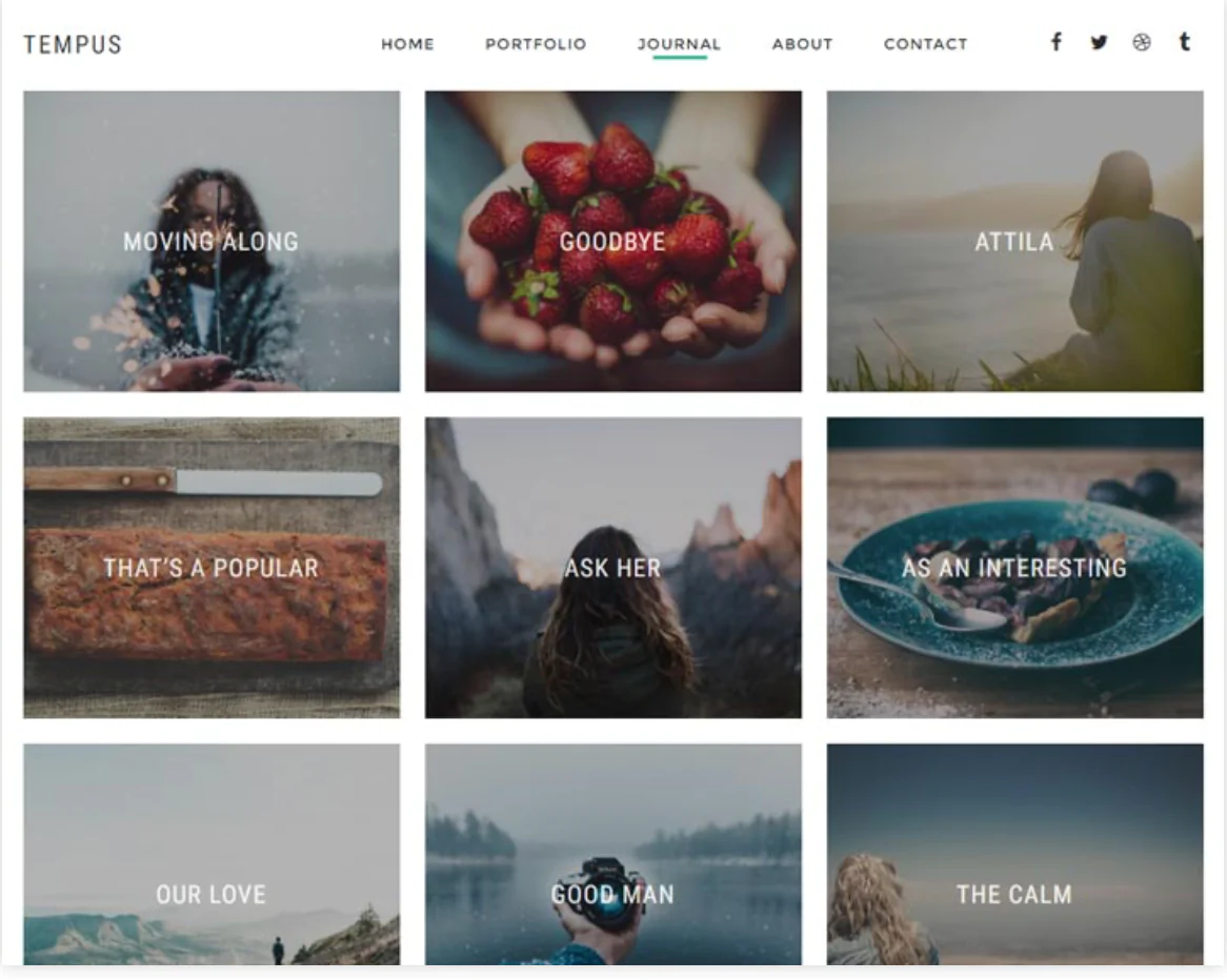 Tempus - Photography WordPress Theme