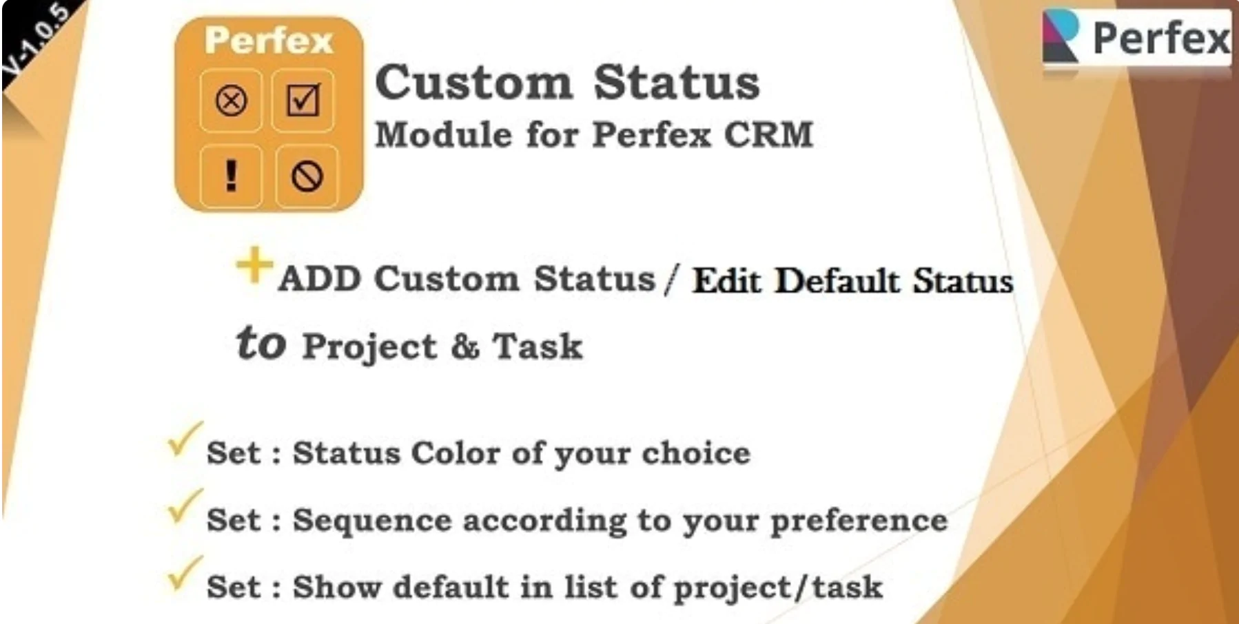 Add-on Statuses Module for Perfex CRM