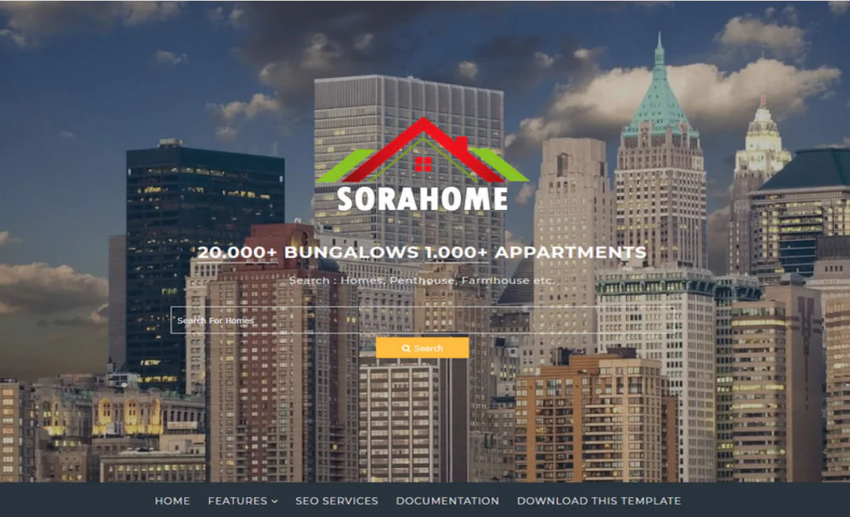 🏠 Sora Home Blogger Template Premium Free Download