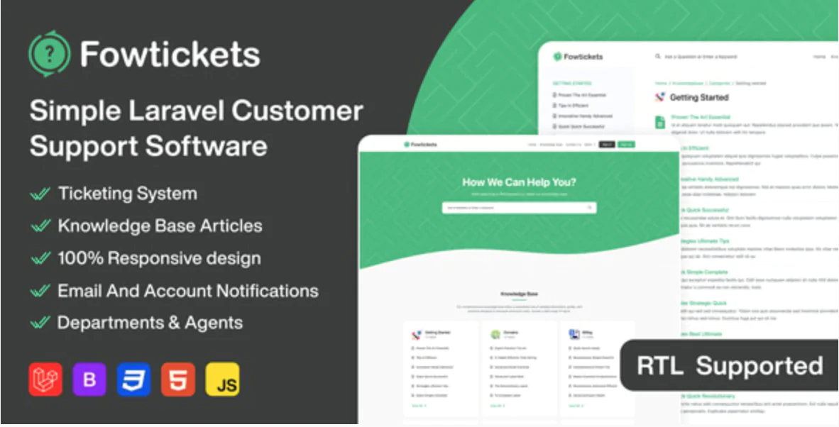 Fowtickets: Laravel-Based Customer Support Software