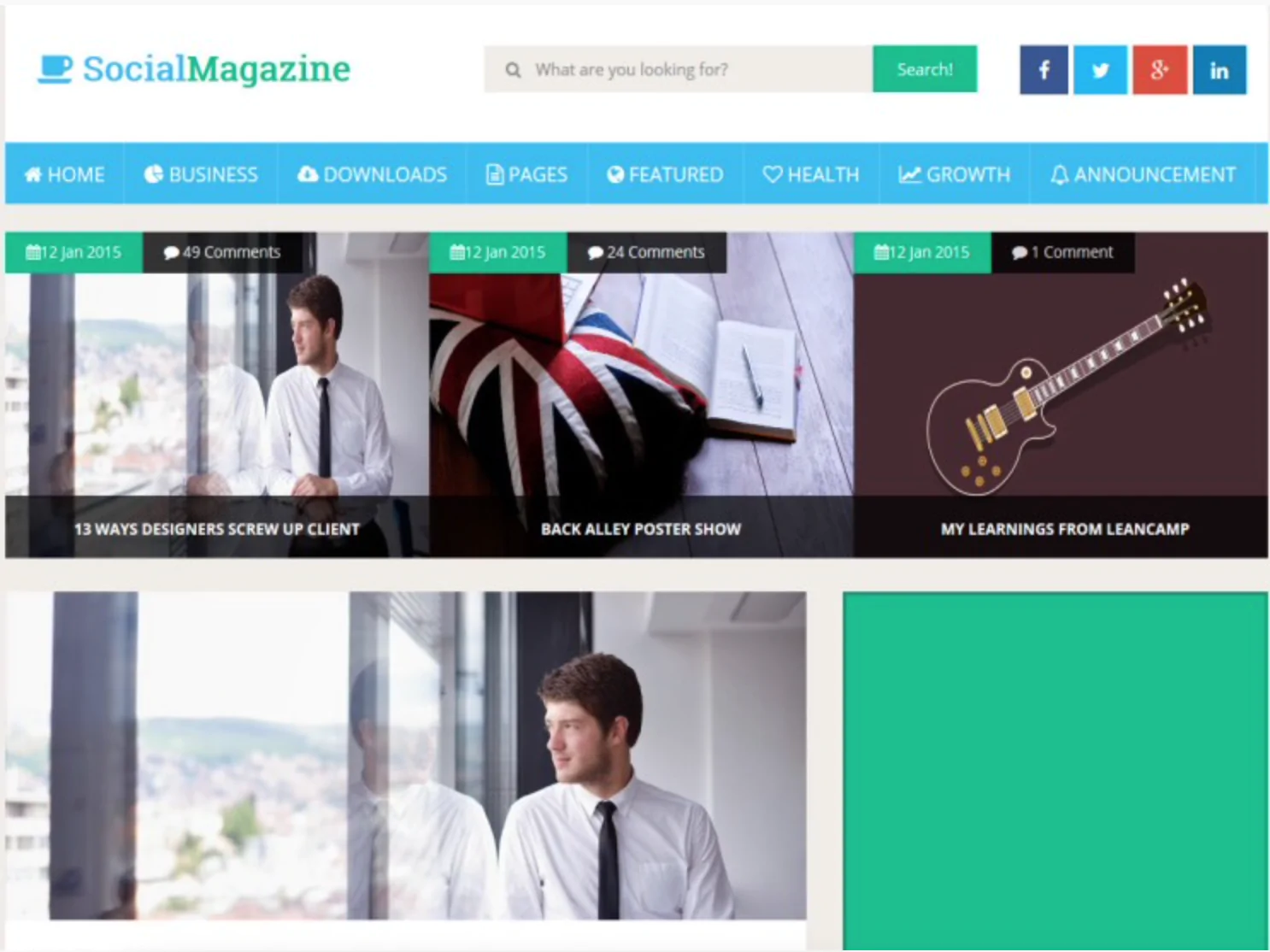 Social Mag Blogger Template Premium - Free Download