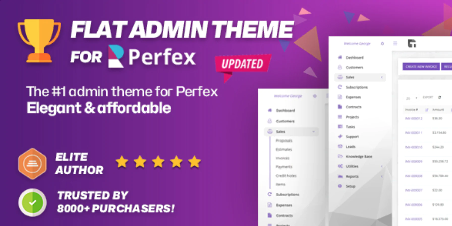 💻 Perfex CRM - Flat Theme for Admin (Backend) Interface Free Download