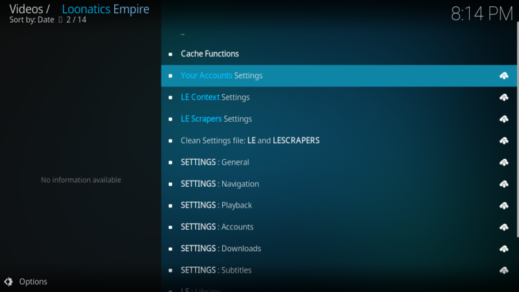 loonatics-empire-kodi-addon-accounts-settings