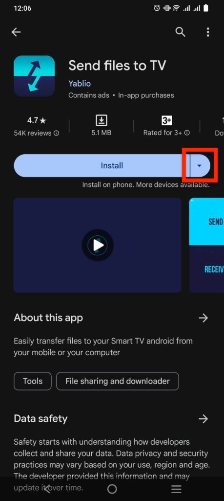 install apps on Android TV from your smartphone