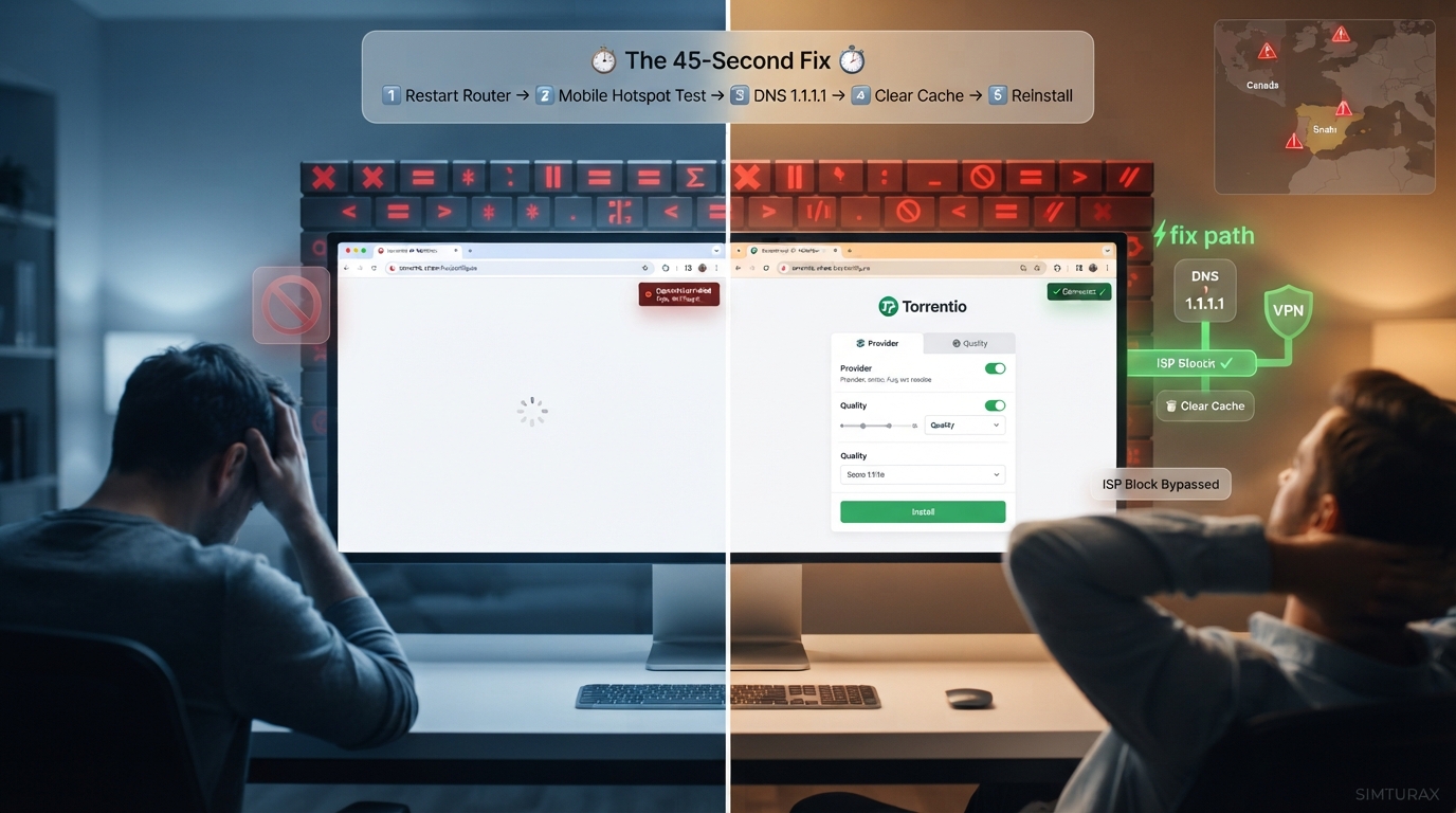 How to Fix Stremio Torrentio Configuration Page Not Loading (2026 Guide)